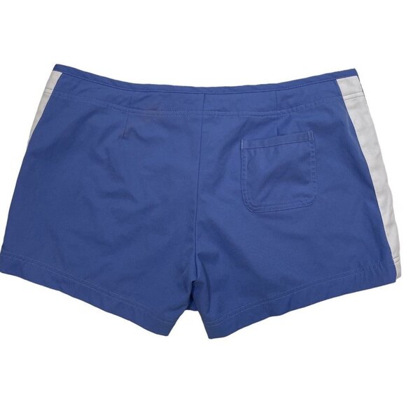 NIKE Athletic Activewear Shorts Women's Large  (12-14) Cobalt Blue Zip Pockets - Picture 2 of 16